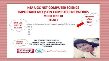 (Mock Test 10) NTA UGC NET Computer Science | Computer Networks MCQs | TELNET