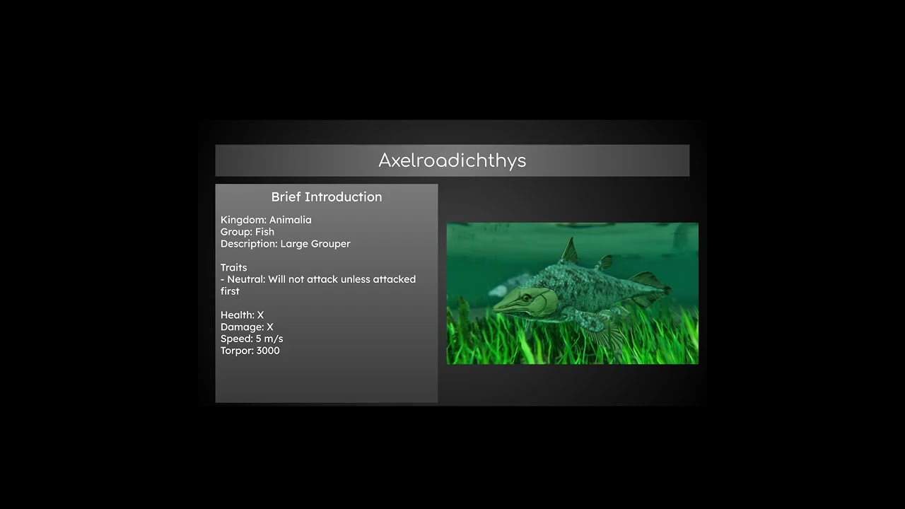 Why You Should Tame a Axelroadichthys (Prehistoric Beasts) 
