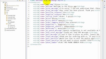 Lesson15 03 Reviewing the main xml, strings xml and arrays xml