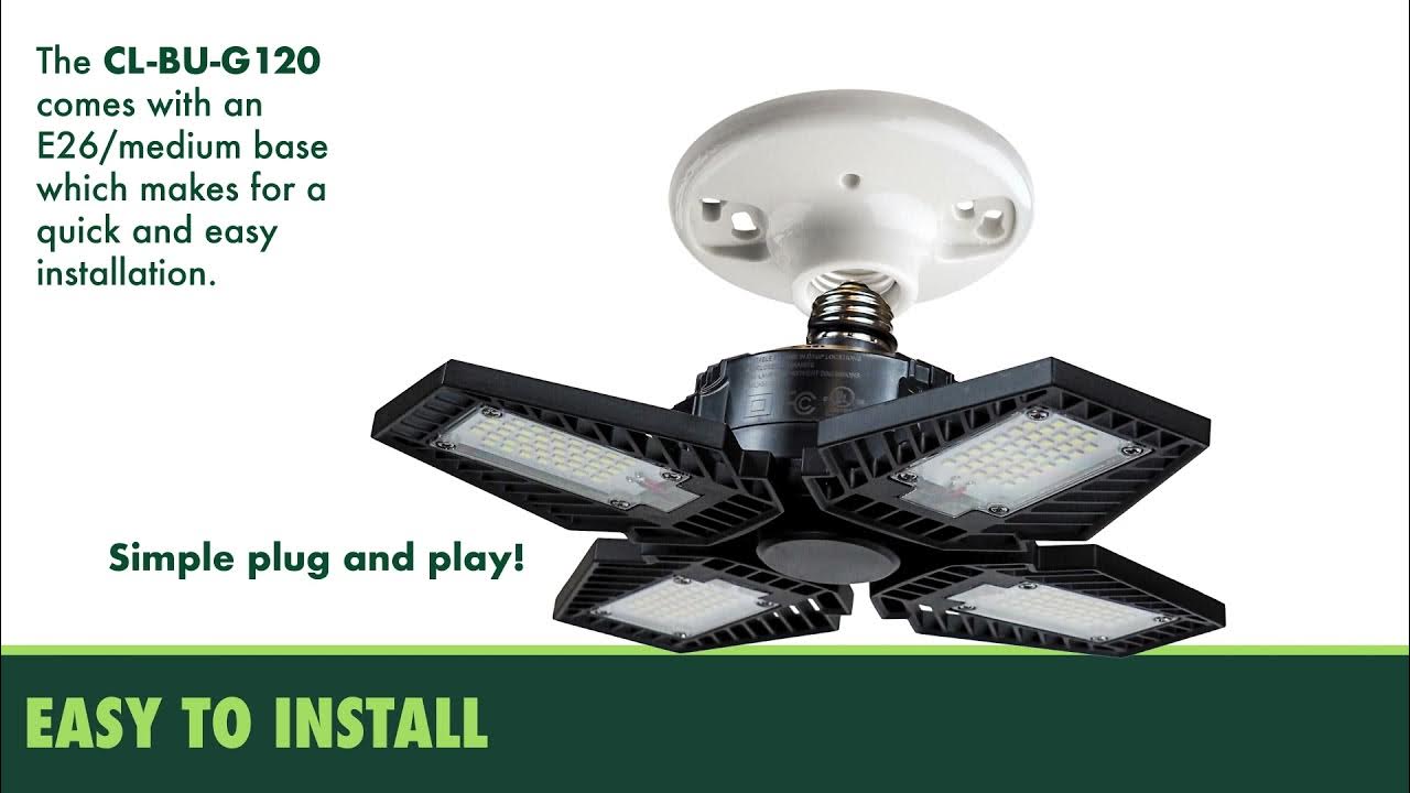 Pinegreen Lighting LED 4-Panel Folding Utility/Garage Light 12000 Lumens  Model# CL-BU-G120 