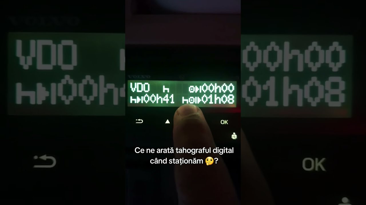 Ce ne afișează tahograful digital când staționăm 🤔? Este și o gafă mică 😁 cine o vede?