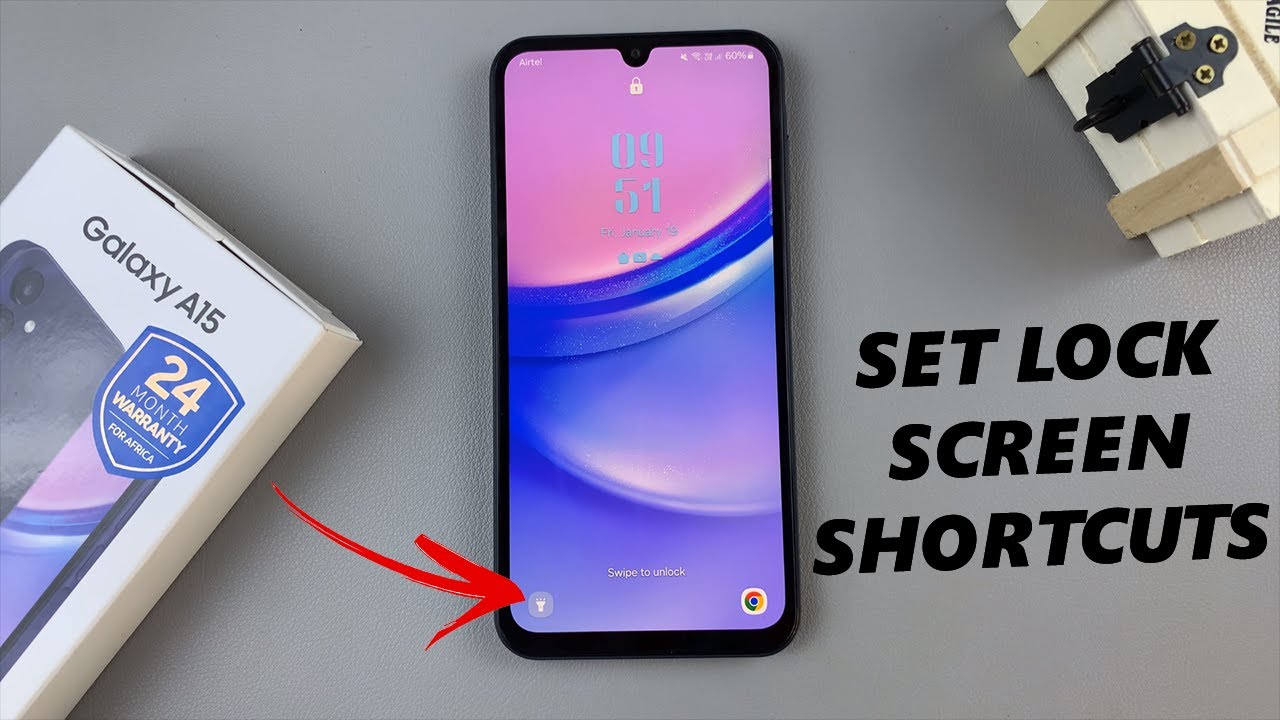 Samsung Galaxy A15: How To Add Lock Screen Shortcuts