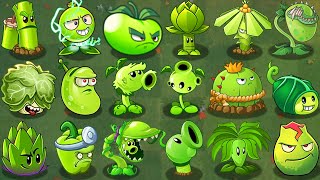 All GREEN Premium Plants Power-Up in Plants vs Zombies 2