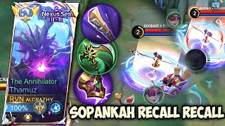 MUSUH RECALL²‼️THAMUZ AJARI SOPAN SANTUN PAKAI MODE TRINITY | GAMEPLAY TOP GLOBAL THAMUZ - MLBB