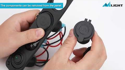 Nilight 4 in 1 ON/Off Charger Socket Panel Dual USB Socket Power Red