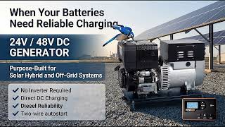 DC Generators for Battery Charging 24 Vdc / 48 Vdc