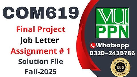COM619 Assignment 1 Solution Job Letter 2025 #com619