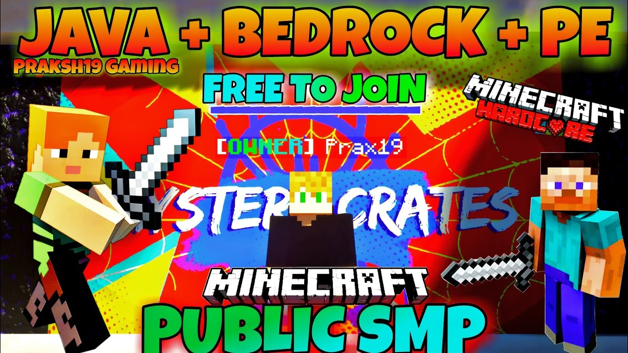 MINECRAFT SMP || PUBLIC SMP JAVA + BEDROCK || FREE TO JOIN - YouTube