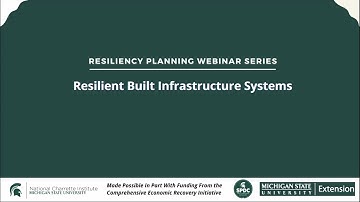 MSUE Resiliency Planning Webinar Series: Session 5