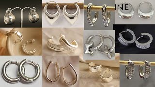 Silver Earrings For Girls L Silver Hoop Earrings L Latest Silver Earrings With Price