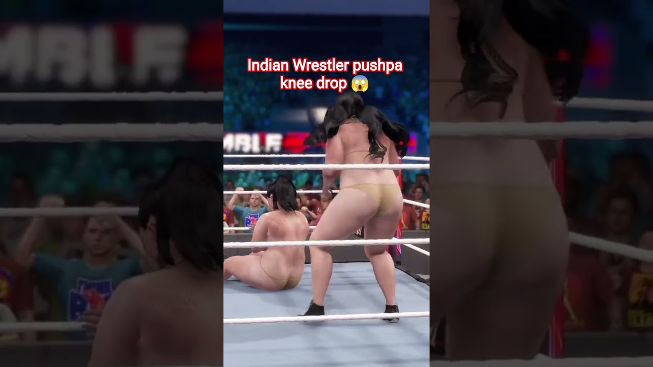Индийский борец Пушпа с падением колена 