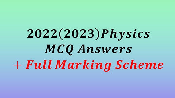 2022(2023) A/L Physics MCQ Answers