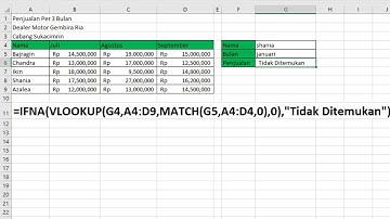 E23S1: Excel IFNA Suntik Vlookup Untuk Mengubah Tampilan /NA