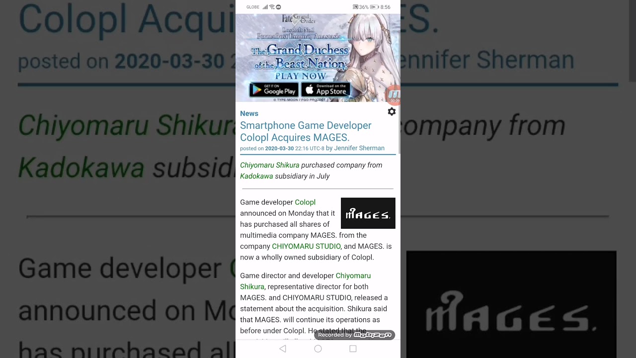 Smartphone Game Developer Colopl Acquires MAGES.