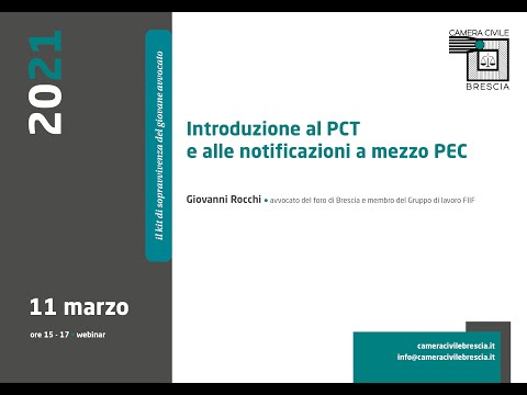 Introduzione al PCT e alle notificazioni a mezzo PEC