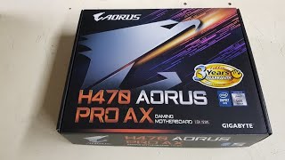 Gigabyte H470 Aorus Pro Ax 10Th Gen Unboxing