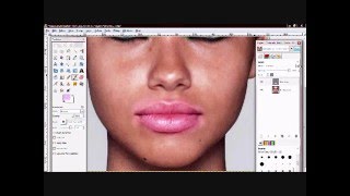 GIMP tutorial: How to do a simple makeup edit (before &after)