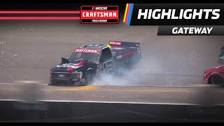 Hailie Deegan crashes after contact from Nick Sanchez in St. Louis