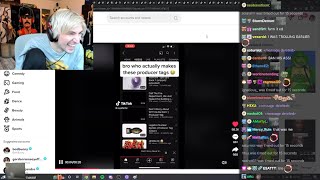 xQc almost dead after laughing so hard at Producer Tags in Youtube