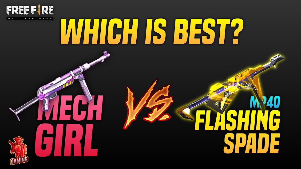 Mechanical Mech girl Mp40 vs Poker flashing spade Mp40 Comparision | Pri Gaming