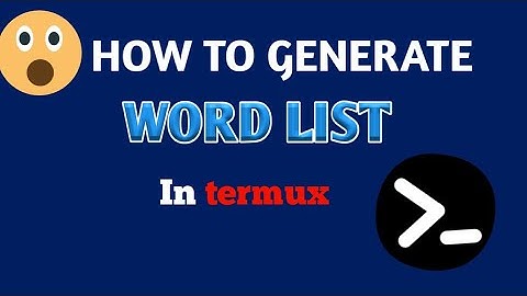 How To Make Password List For Brute Force In Termux For Educational Purpose