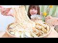 きのこ漬け汁うどんと天ぷら