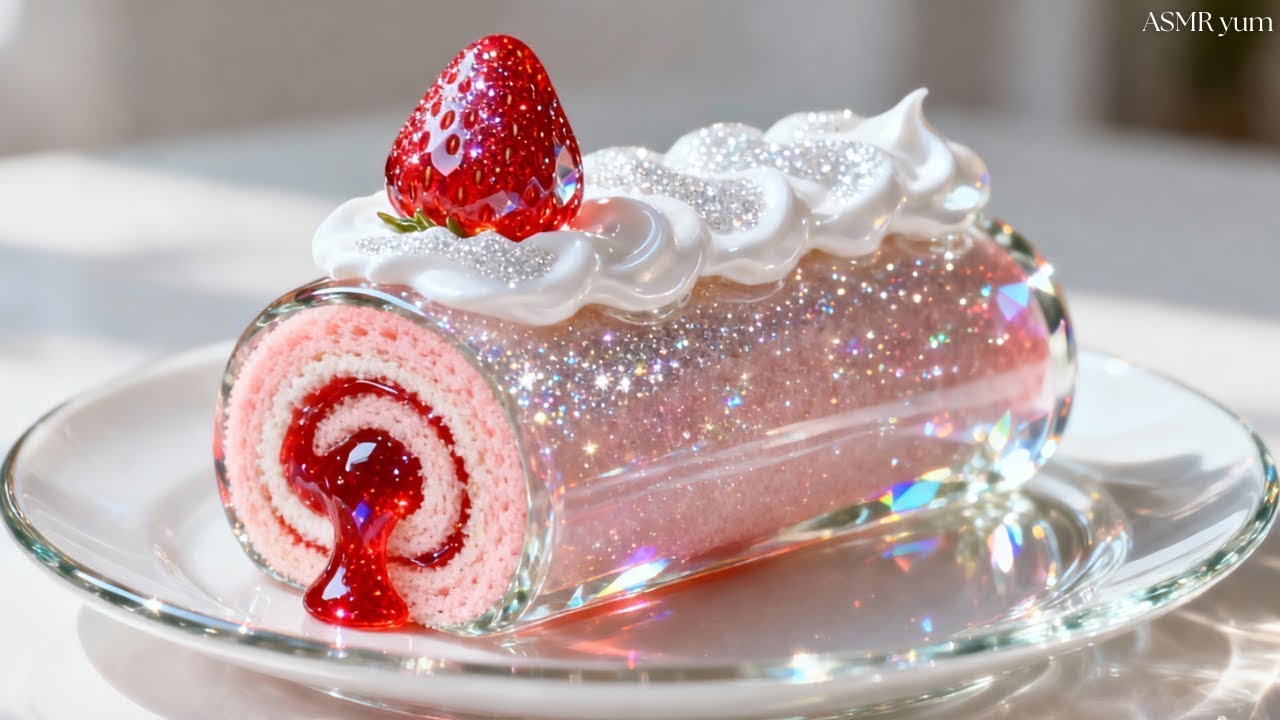 Satisfying AI ASMR Glass Cake Cutting Video (Part 2) | AI ASMR