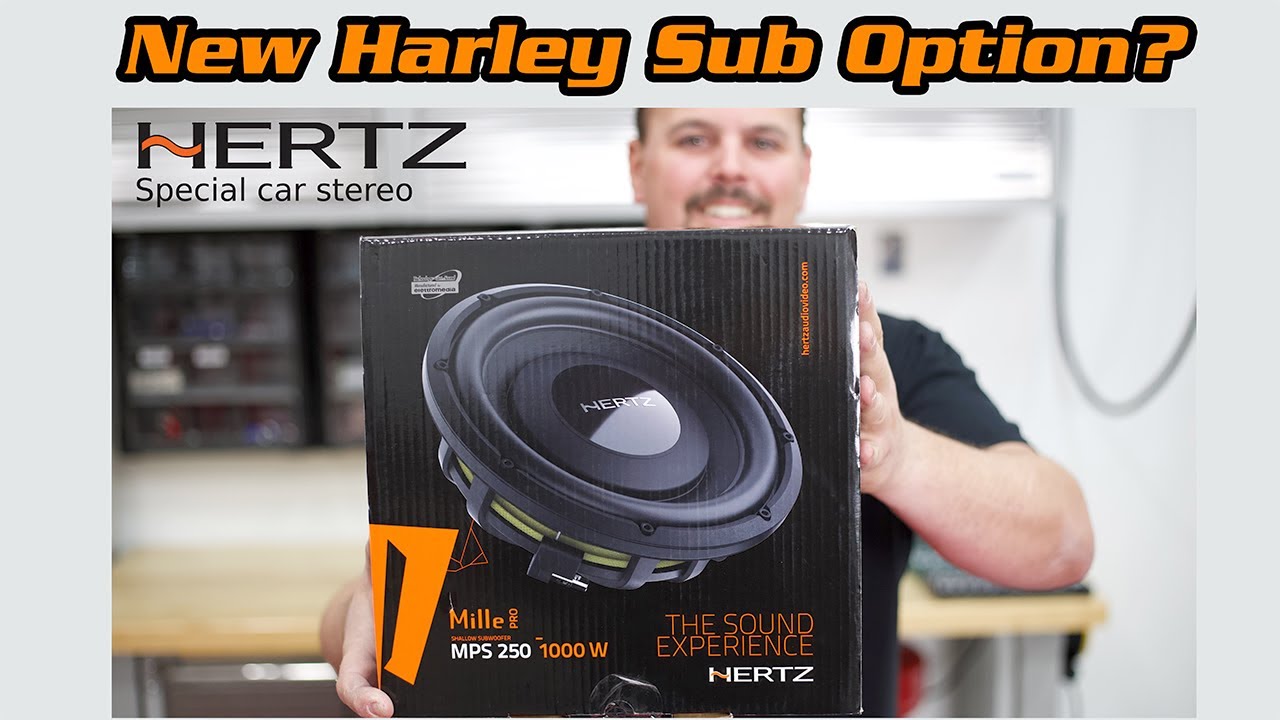 Product Overview of the Hertz Mille Pro MPS 250 1000W Shallow Subwoofer for  use on a Harley Davidson - YouTube