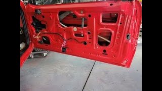 Fox Body mustang run channel and door glass install project Big Red