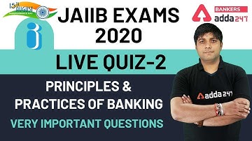 JAIIB 2020 | Principles and Practices of Banking | Very Important Questions Live Quiz-2