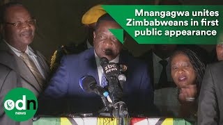 Mnangagwa unites Zimbabweans in first public appearance