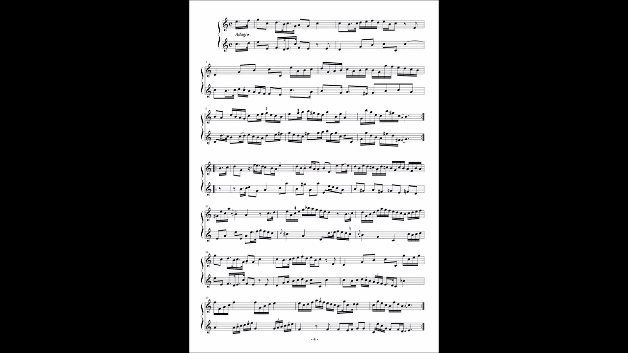 Alberto Groneman, Sei Sonate a Due Flauto. Opera Secunda. Sonata 5