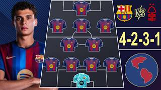 ⚽ BARCELONA NOTTINGHAM FOREST 🔥 BARCELONA PREDICTED LINEUP (4-2-3-1) 🔥 CLUB FRIENDLIES 2026