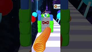 Slither io rainbow coil shattered 😳 free mass floating 🍩 smallest player winning 🏆 #shorts #viral