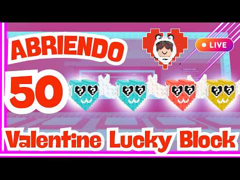 🔴 50 NUEVAS VALENTINE LUCKY BLOCKS 🔴 ¡QUÉ SALDRA? 🔴 REGALANDO ALFOMBRA A SUBS Y BRAINROT DE 500M 🔴