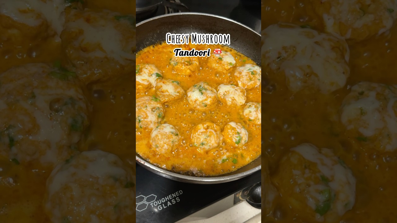 Mushroom Tandoori Cheese Blast! 🍄🧀 #mushroomrecipe #cheese #tandoori #creamy #vegetarian