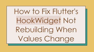 How to Fix Flutter