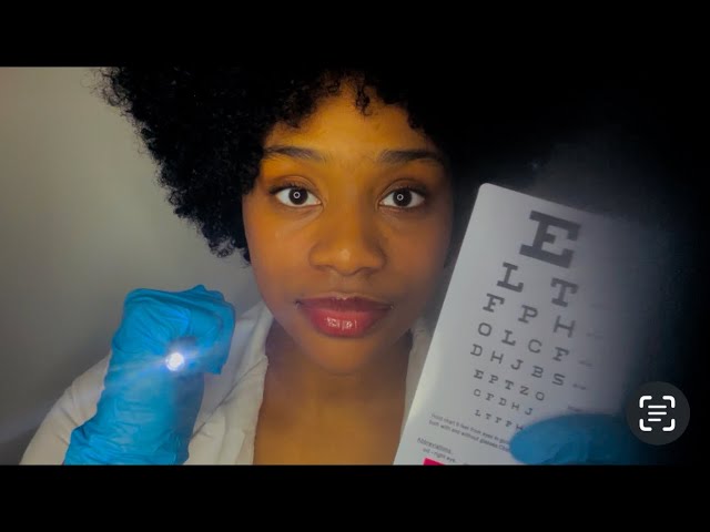 ASMR | EYE EXAM - BUT YOUR EYES ARE BLURRY (soft spoken, light, eye exam, extraction, close up)