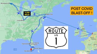 USA 12,500 Mile Trip in 12 Days - Far North to Far South - NYC, Miami, Key West in just 9 Minutes !