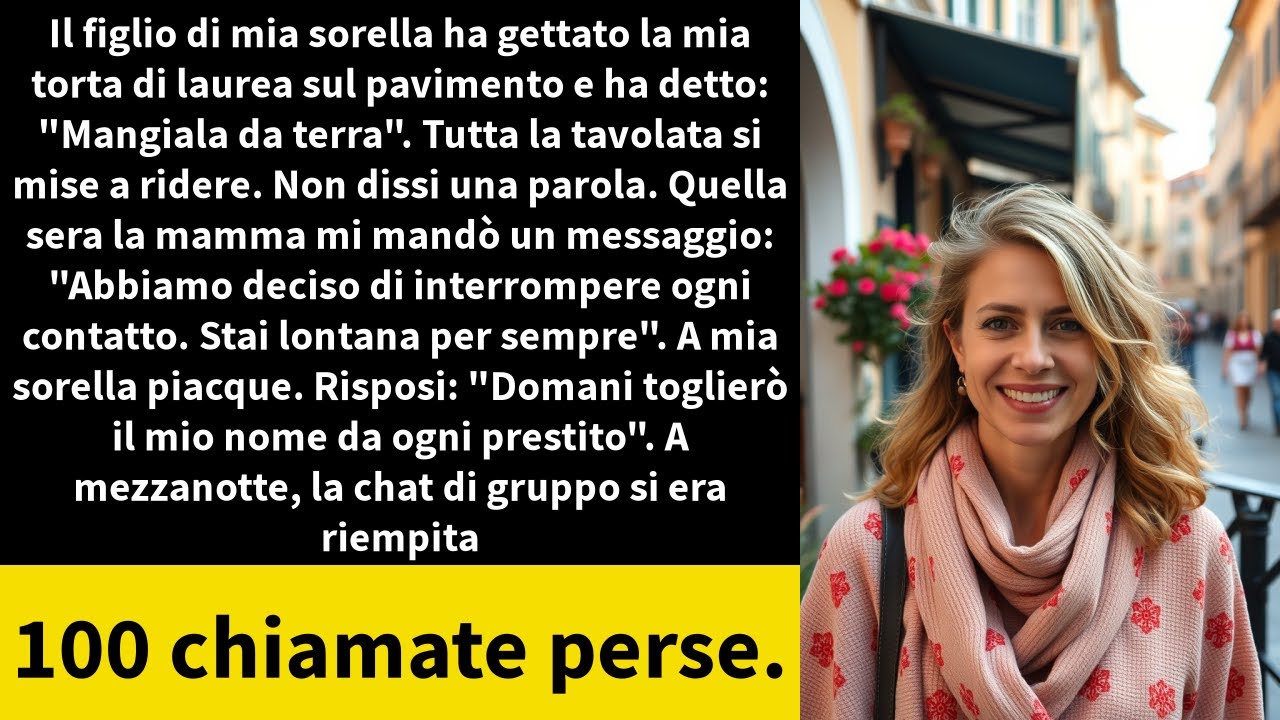 Il figlio di mia sorella ha gettato la mia torta di laurea sul pavimento e ha detto:
