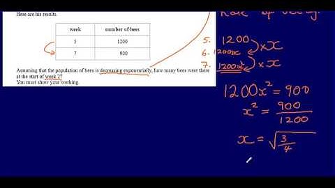20. Exponential decay (GCSE Maths - Edexcel Practice Tests Set 3 - 2H)