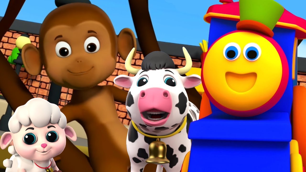 Bob o trem Os Sons Dos Animais | crianças canções