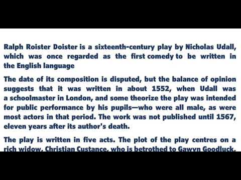 First English Comedy