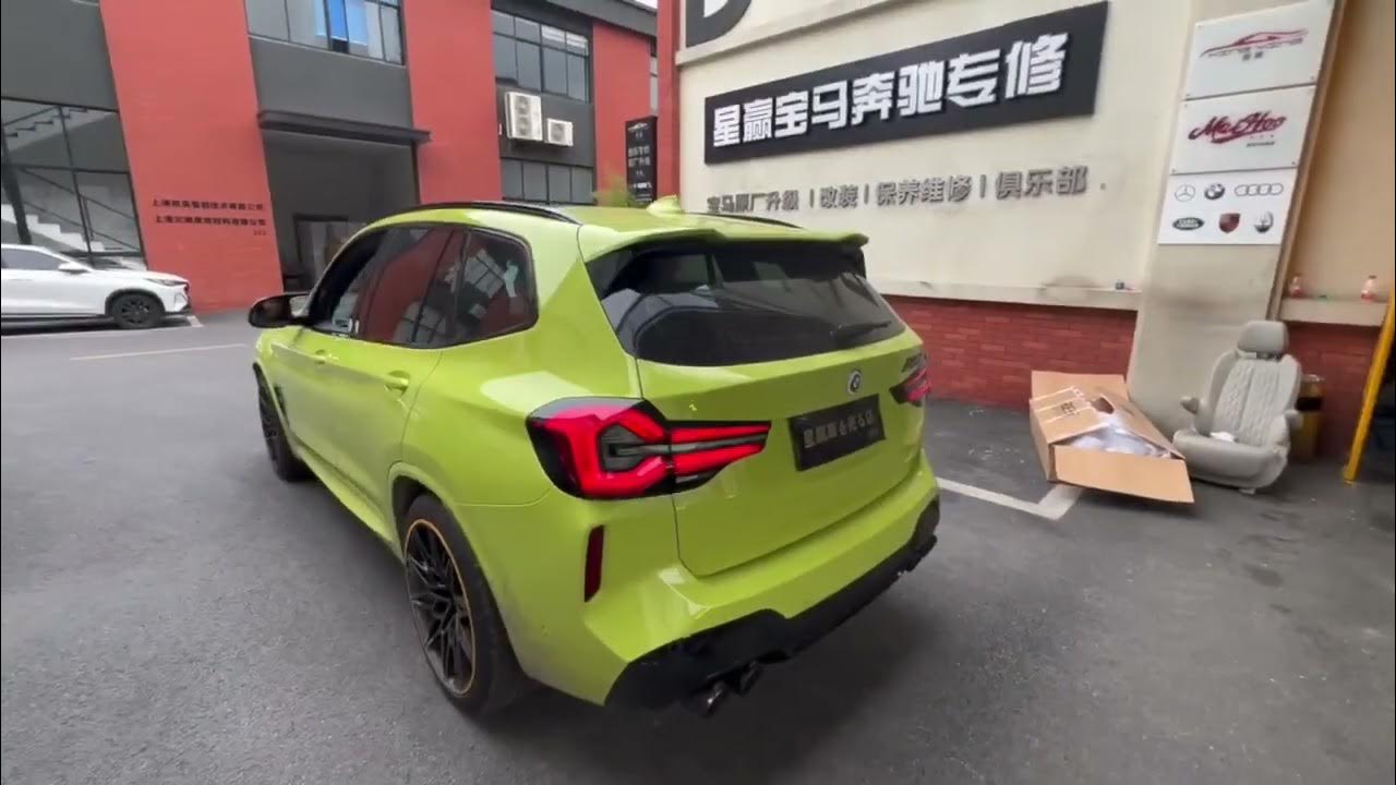 BMW X3M competition new Exhaust System pop sound check - YouTube