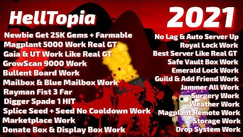 Growtopia Private Server HellTopia | Like Real GT + All Feature 100% & Link to Description ⭐😱😱😱