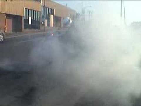 Honda Blackbird burnout. Satisfaction