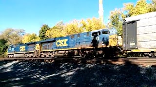 [HD] CSX Q261 Autorack Train Westbound - Fairport, NY