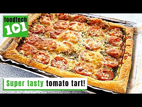 🍅 Create the Perfect Tomato Tart: Step-by-Step Recipe! (incl. Vegan option) #homebaking #veganrecipe