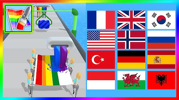 Flag Painters 🏴🚩🏳️ All Levels Gameplay Android IOS