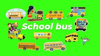 Animated School Bus GIF Green Screen Pack (Free Download)